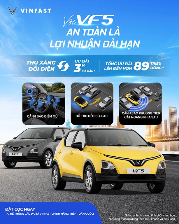 VỚI VF 5, AN TOÀN LÀ LỢI NHUẬN DÀI HẠN