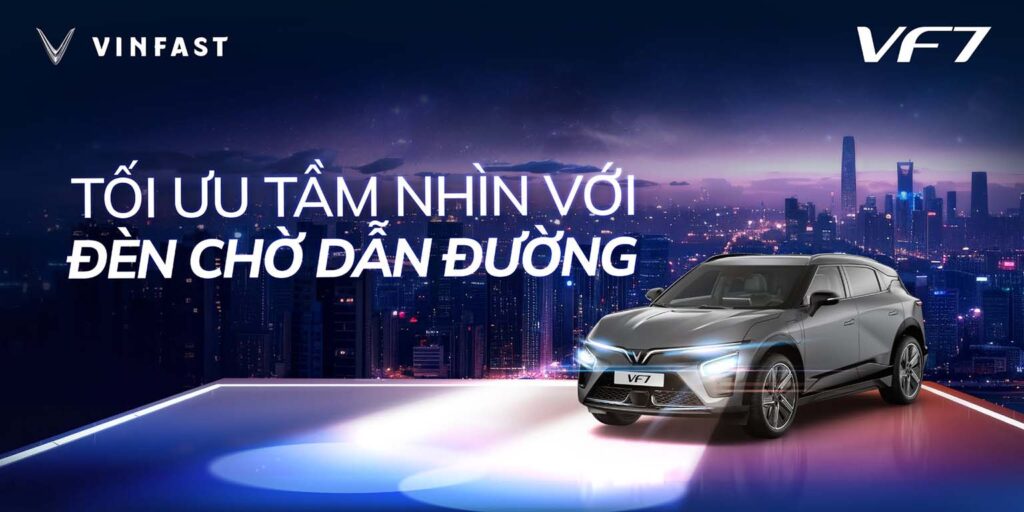 đèn chờ dẫn đường vinfast vf 7