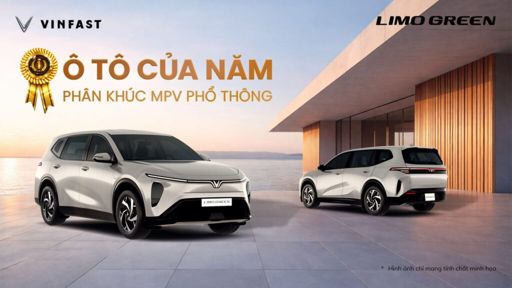 Tại Lễ trao giải Car Awards 2025 uy tín, mẫu MPV điện VinFast Limo Green đã chính thức được xướng tên tại hạng mục: